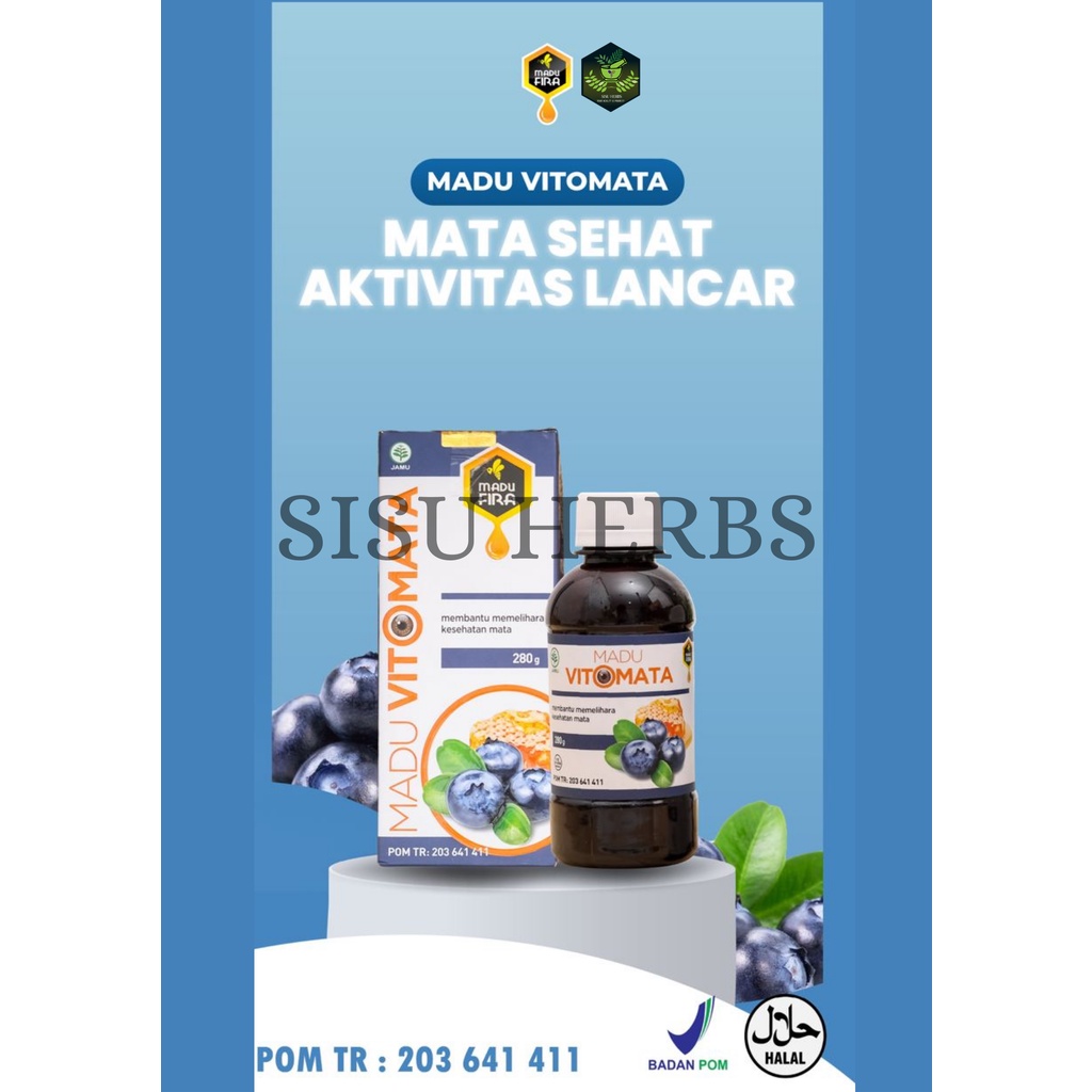 VITOMATA Madu VITO MATA Original Obay Herbal Kesehatan Mata Minus Katarak Mata Merah Rabun Dekat Dan Rabun Jauh Penglihatan Buram Atau Kabur Mata Gatal Tegang Dan Lelah Pada Mata Glaukoma Vitamin Mata Dan Menjaga Kesehatan Mata