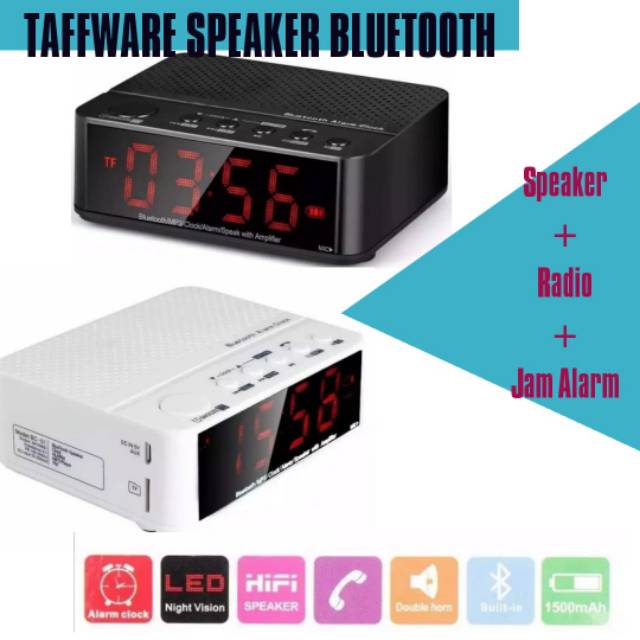 taffware bluetooth alarm clock