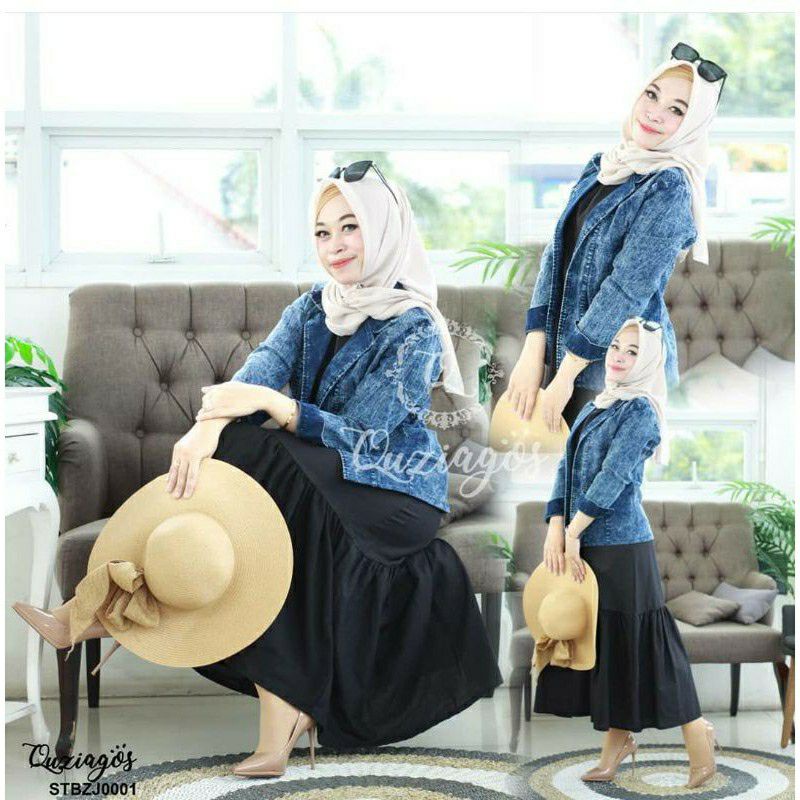 Kardigan Jeans Outer Wanita Best Seller Product