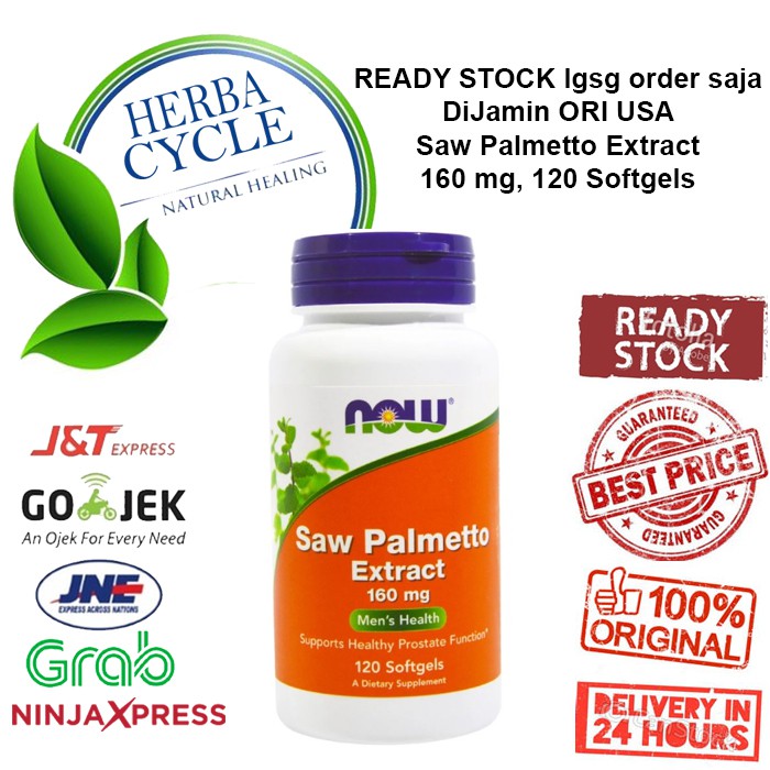 Now Foods Saw Palmetto Extract 160 mg 120 Soft Sup Prostat ORI USA