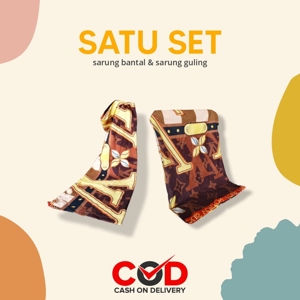 Satu Set Sarung Bantal dan Guling Super ( Bahan Adem )