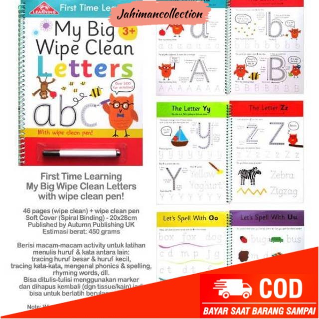 

✨ BISA COD ✨ BUKU GAMBAR NEW BUKU LATIHAN MENULIS HURUF BISA DIHAPUS WIPE