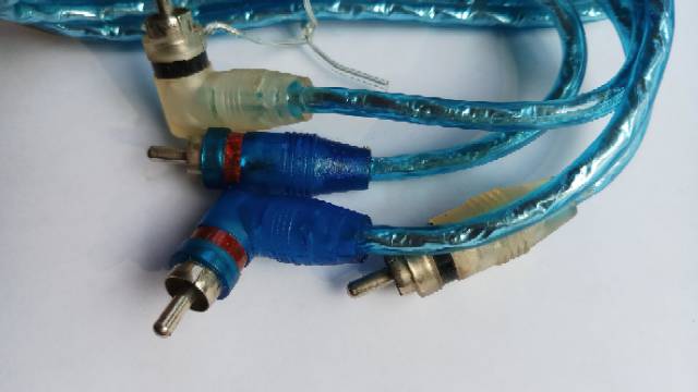 Kabel input rca 2 jalur jek bengkok dan lurus