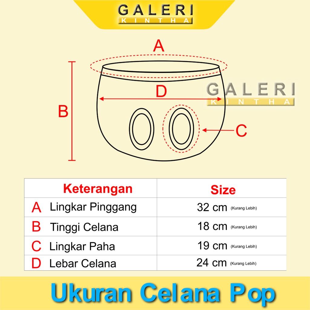 Celana Pop Bayi Lusinan Celana Kodok Kacamata Bayi Newborn