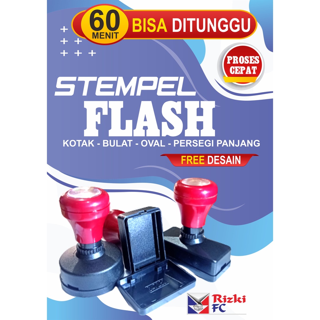 

Stempel Otomatis Flash 1 Warna Design Custom Sesuai Selera 1Jam Selesai - kecil, 1 warna