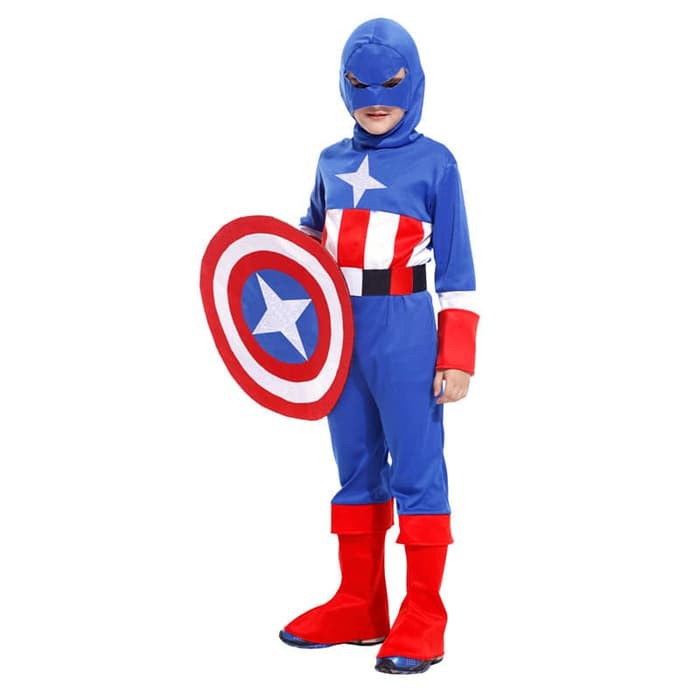 Captain america boy costume halloween kostum anak karakter superhero