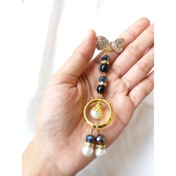 BROSS DAGU HIJAB BLACK AND WHITE