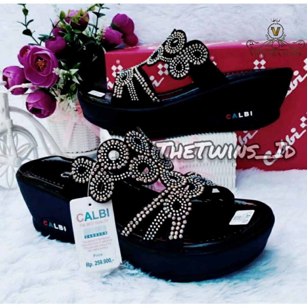 Sepatu Wedges Calbi Wanita Terbaru Ori Sandal Pesta Wanita Terbaru Sandal Wanita Calbi Terbaru Kekinian Sandal wanita terbaru wedges sandal pesta