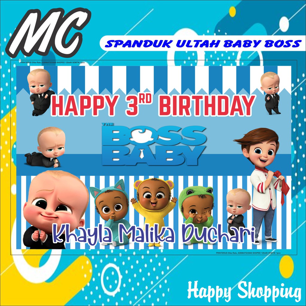 SPANDUK ULANG TAHUN BABY BOSS