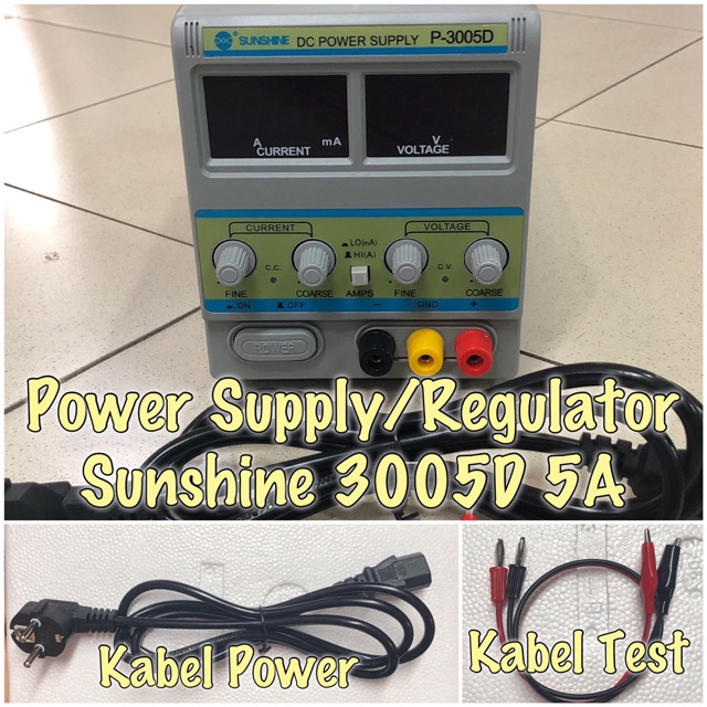 Power Supply HP Merk SUNSHINE Type P-3005D 5 Amper (DIGITAL)