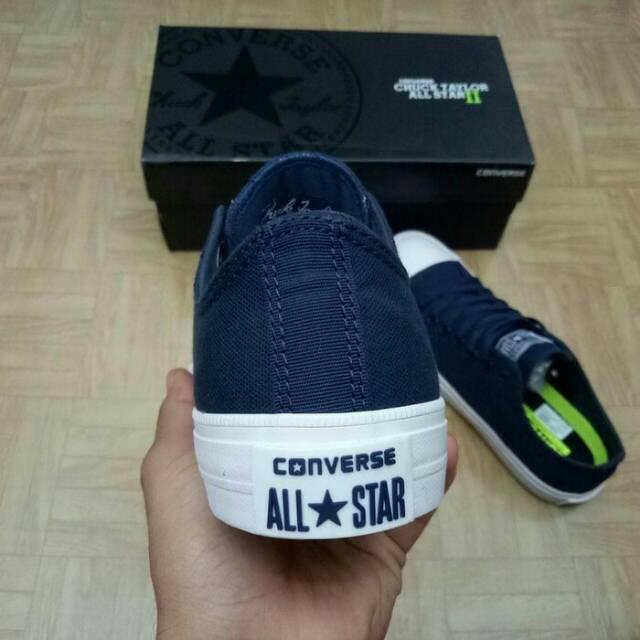 Sepatu Converse CT Lunarlon BNIB Navy Sneakers Cewek Cowok Biru Dongker Import Premium Vietnam