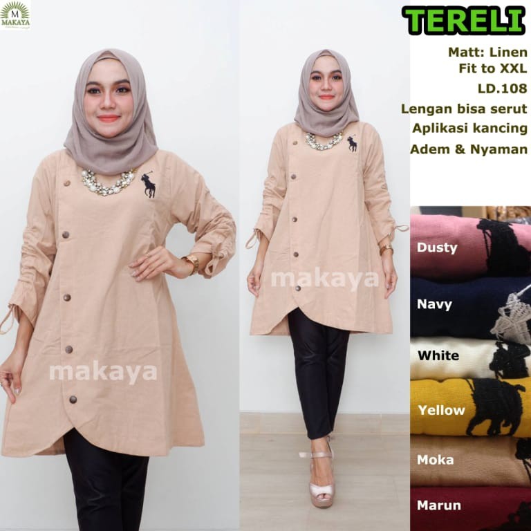 Model Baju  Tunik Kancing  Depan  10 Rekomendasi Tunik 