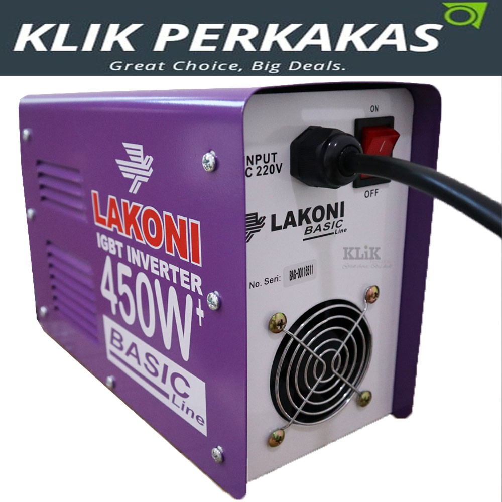 Mesin Las Lakoni Mesin Las Inverter Lakoni 450watt Basic 123ix 120amper