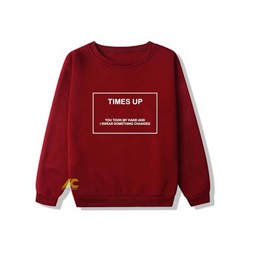 sweater oversize crewneck times up streetwear sweatshirt pria wanita dewasa