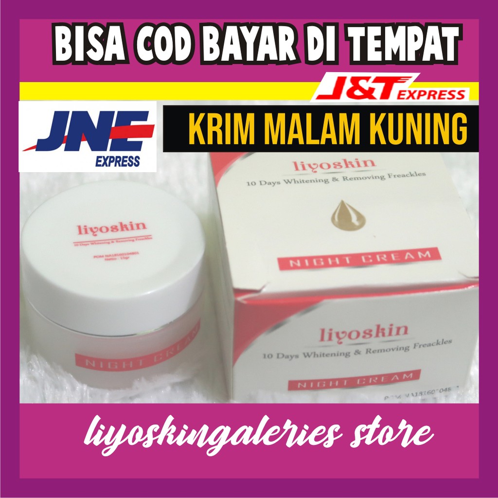 liyoskin malam krim liyoskin malam hari cream wajah malam liyoskin warna kuning