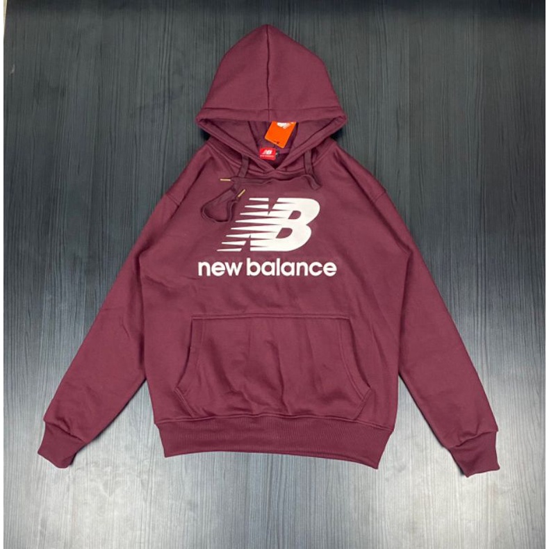 sweater Hoodie premium new bal*nc* maroon full tag dan label