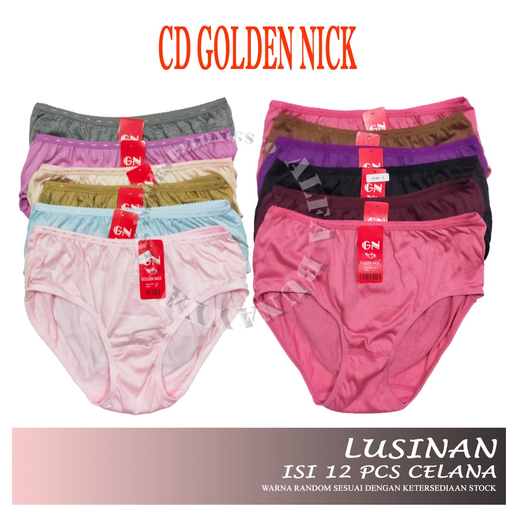 GOLDEN NICK - (12Pcs) LUSINAN Celana Dalam Wanita CD GN - Pakaian Dalam - Underwear