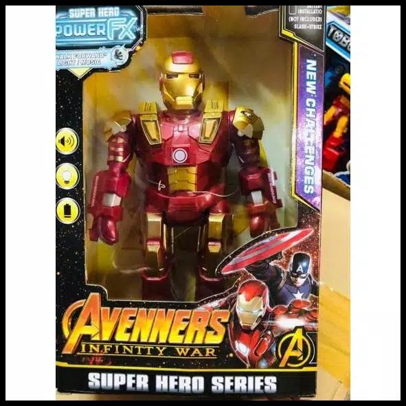 mainan robot ironmen, robot bisa jalan, mainan anak