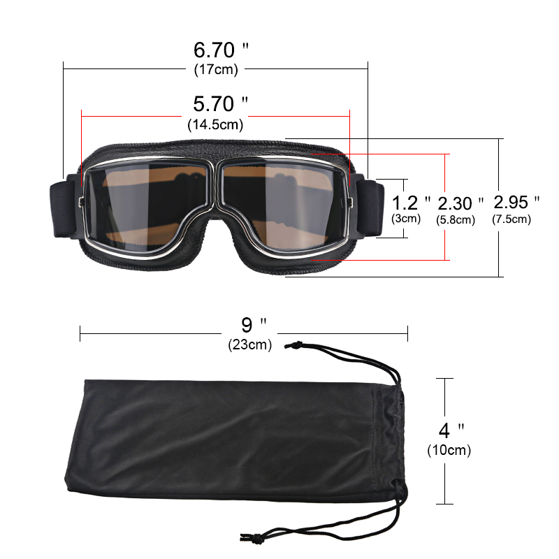 Kaca Mata Anti Silau Motor Herorrider Kacamata Motor Goggles Classic Vintage UV Protection