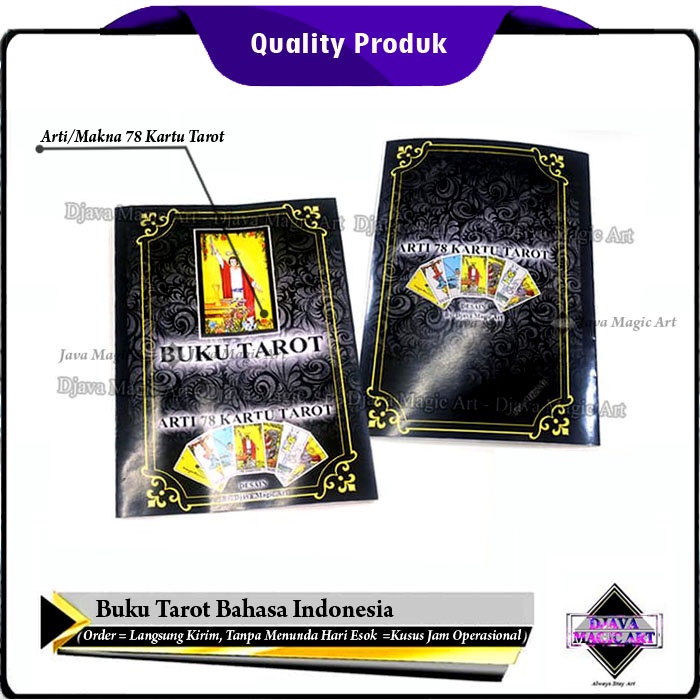 BUKU TAROT BAHASA INDONESIA  - Arti 78 Kartu Tarot - High New Cover - Magic Art