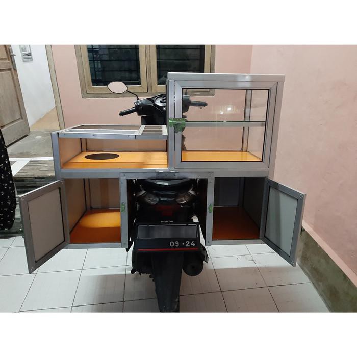 Gerobak Motor Jualan Bakso / Etalase Motor Dagang / Etalase Keliling