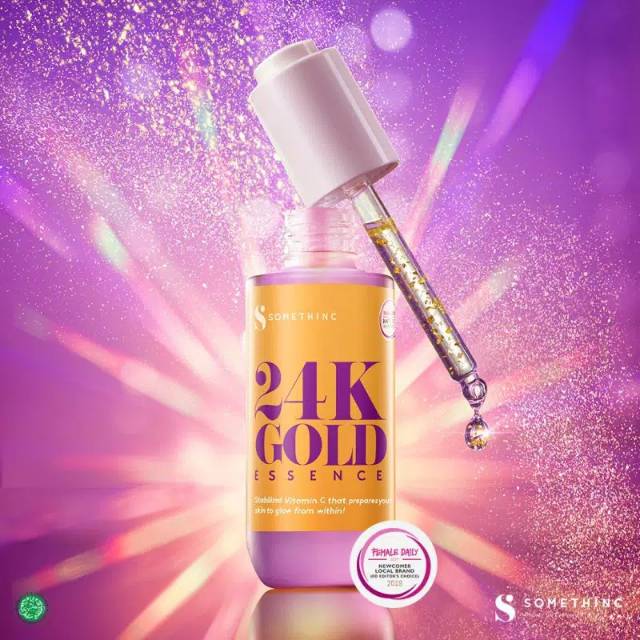 SOMETHINC Criously 24K Gold Essence Stabilized Vitamin C Indonesia / Vit Serum Facial Wash Cleansing Essence Mist Toner Ampoule Eye Cream Creme Eye Gel Sunscreen Sleeping Mask Masker Moisturizer Body Scrub Lotion Cushion Lipstick Lip Tint Sugar Wax Paket