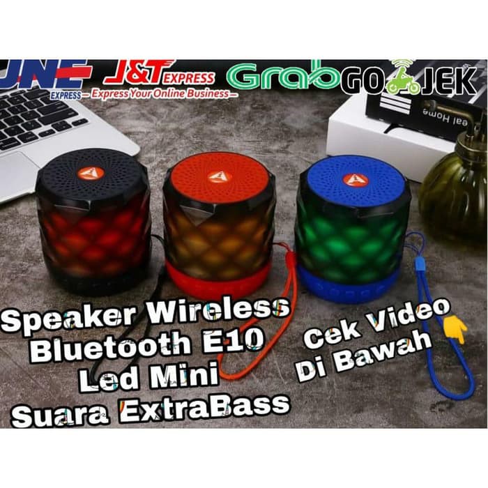 Speaker Led Mini E10 Portable Bluetooth Wireless Gantung