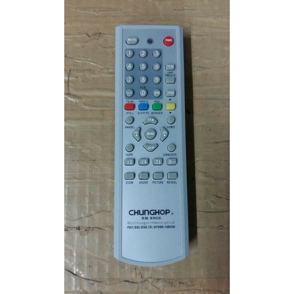 remote tv tabung Polytron TCL DiGITECH VITRON FURICHI