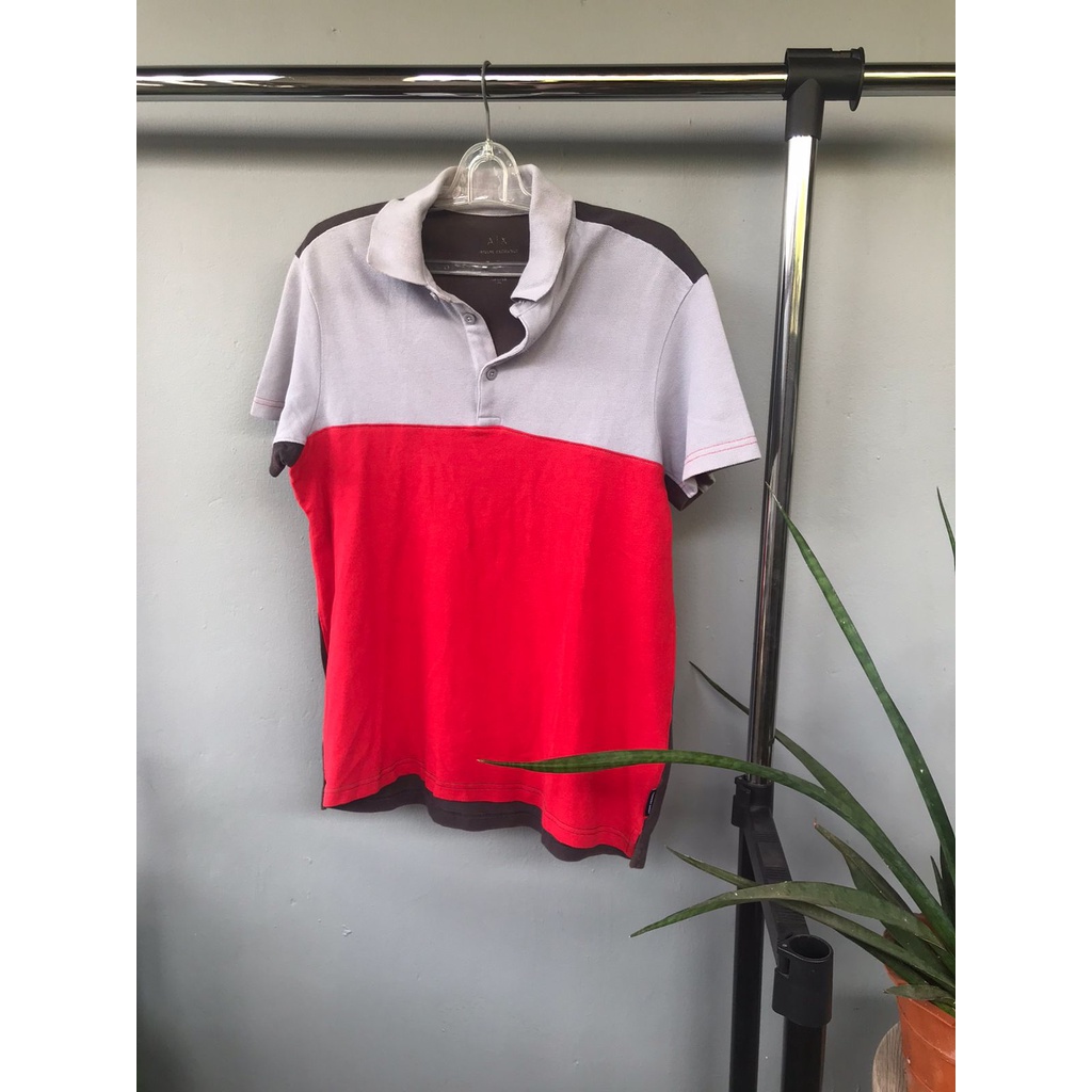 [ARMANI PRELOVED] Kaos Polo Armani Exchange 3 Color, Grey, Red, and Black