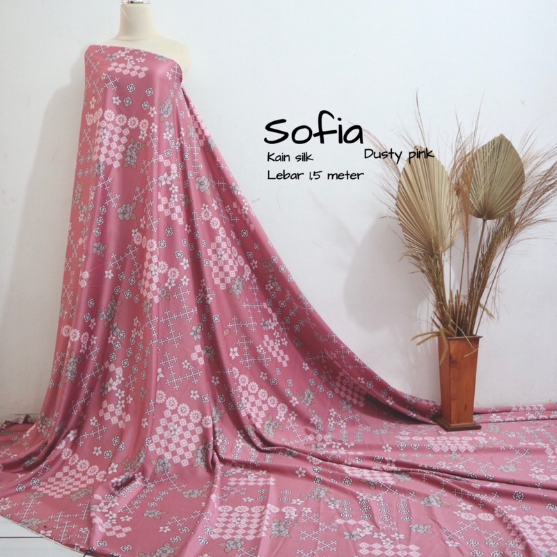 Kain Silk | motif sofia series | kain seragaman | kain sarimbit