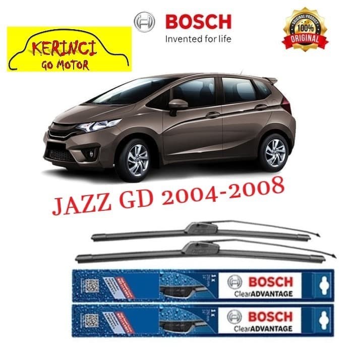 WIPER BOSCH CLEAR ADVANTAGE HONDA JAZZ GD 2004-2008 24&quot; &amp; 14&quot; SEPASANG