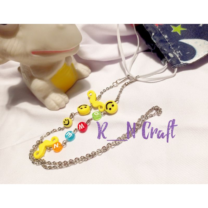 Strap Masker Custom Nama anak/Strap Masker anak/Gantungan masker/Tali masker anak nama