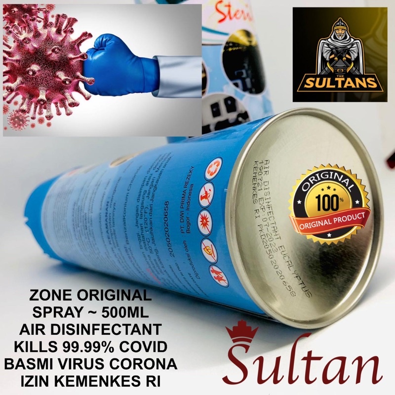 PROMO ZONE DISINFEKTAN AIR SPRAY 500ML BASMI VIRUS 99.99% IZIN KEMENKES RESMI