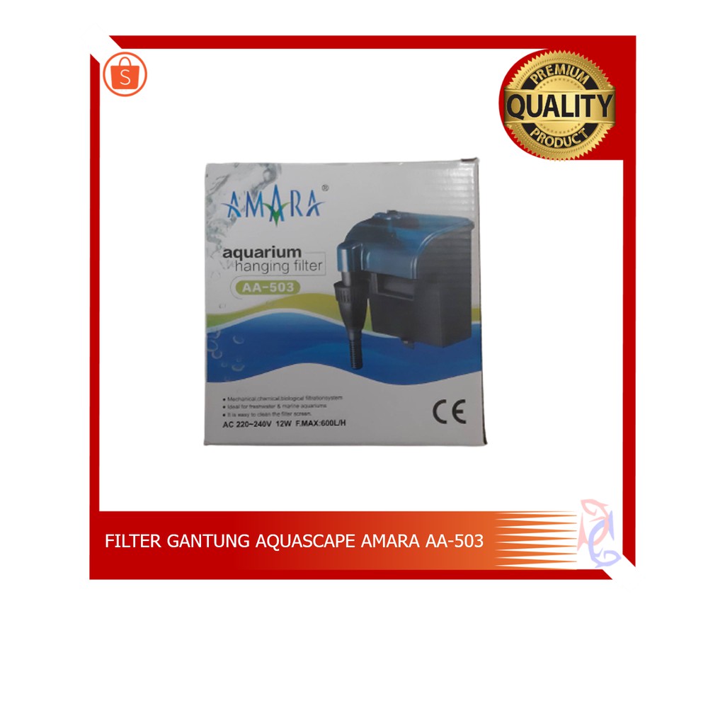 FILTER GANTUNG AMARA AA-503 FILTER AQUASCAPE BESAR FILTER GANTUNG BESAR HANG ON FILTER AMARA AA-503