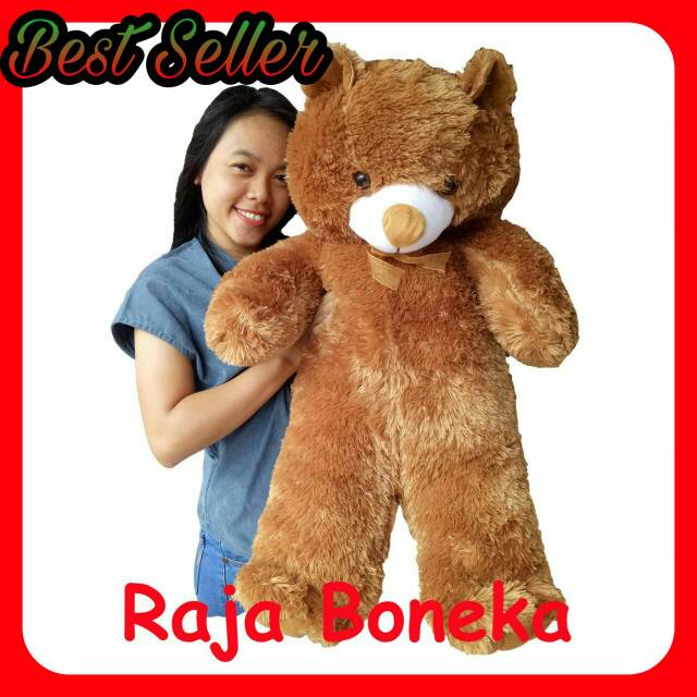 Boneka Beruang Besar Jumbo Coklat 90cm Teddy Bear Panda Murah Bahan Halus Lembut Berkualitas