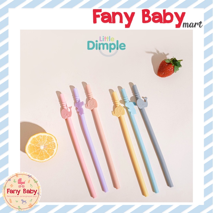 LITTLE DIMPLE SILICONE STRAW 3 PCS