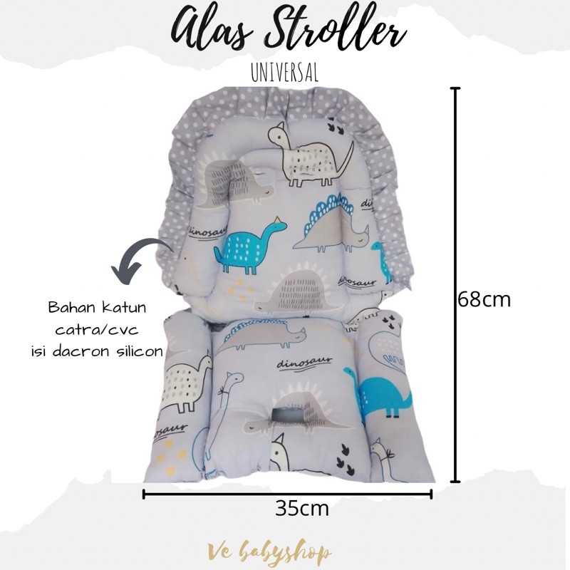 5 LUBANG ALAS STROLER /UNIVERSAL STROLLER PAD / ALAS STROLLER CAR SEAT MOBIL/ PADDING BABY BOUNCER