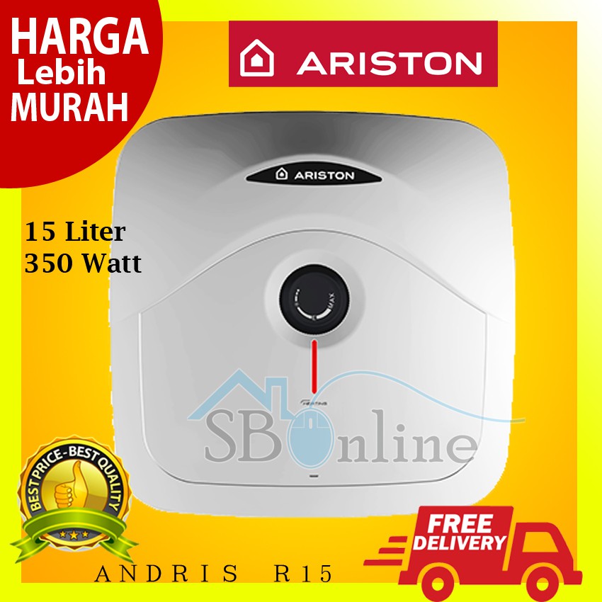 Pemanas Air Listrik 15 Liter Water Heater Electric 350 Watt Ariston AN Andris R 15 L