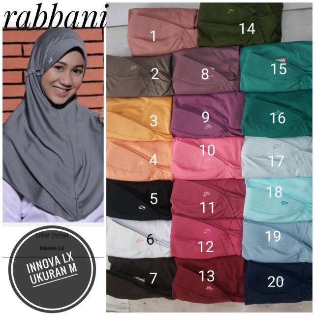 Jilbab Rabbani Hitam Ukuran M