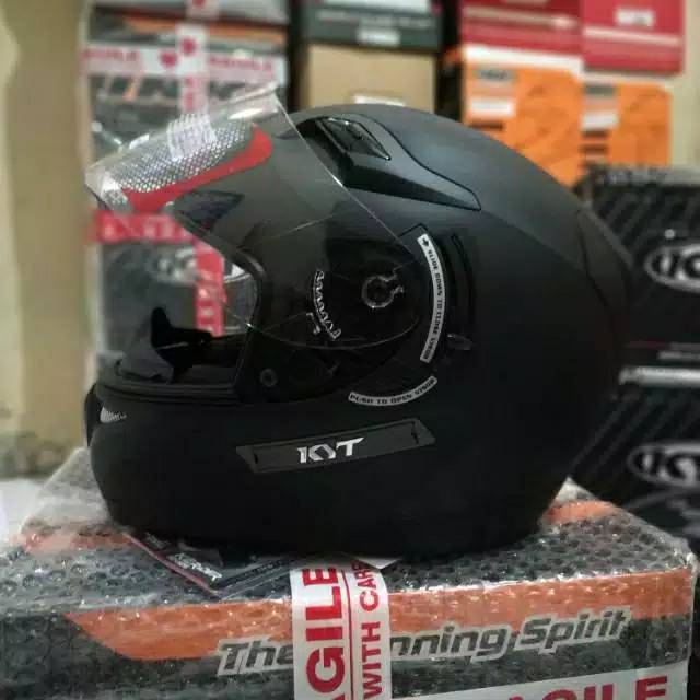 HELM KYT K2RIDER BLACK DOFF DOUBLE VISOR HELM TOURING DOBEL VISOR KYT K2 RIDER HITAM DOFF HELM HJC