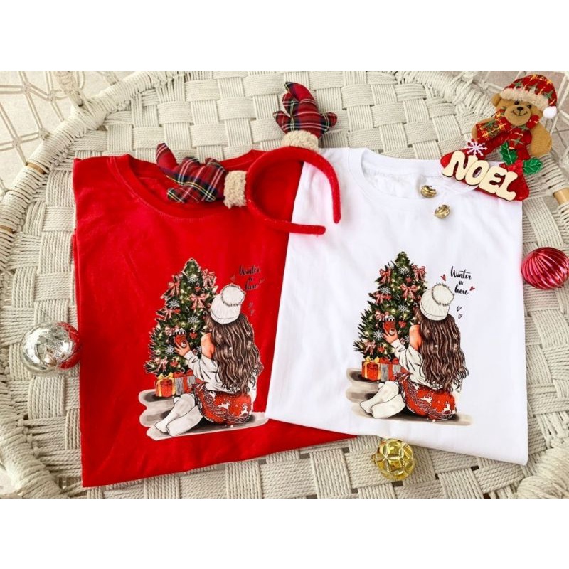 BAJU ATASAN NATAL ORIGINAL / SHIRT NATAL / KAOS NATAL / ATASAN BAJU WANITA IMPORT / FPFC XMAS SHIRT