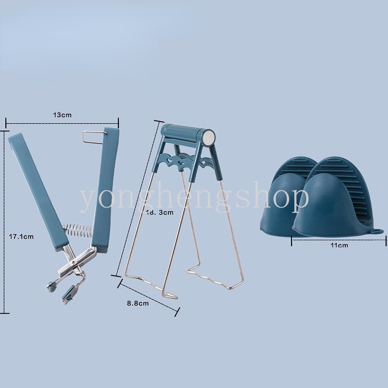 4pcs / set Klip Penjepit Piring / Mangkok / Panci Anti Melepuh Tahan Panas Untuk Dapur