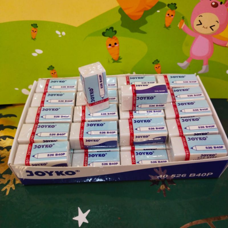 

0PENGHAPUS JOYKO B40P 1 PAK ISI 40 PCS / HAPUSAN PENSIL JOYKO MURAH