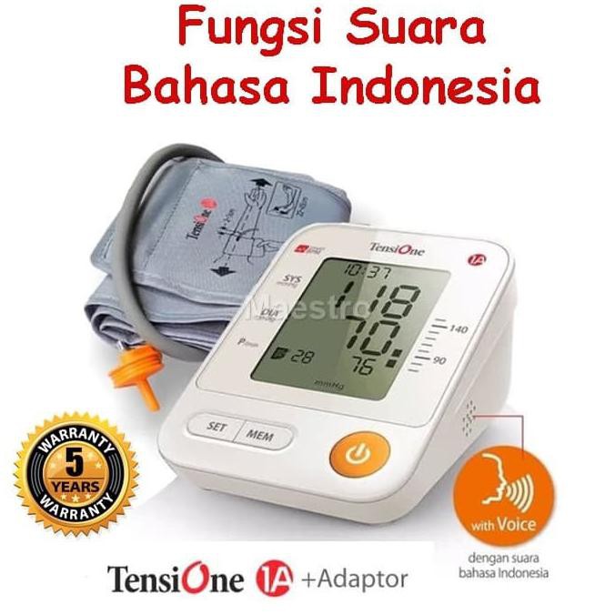 Tensimeter Digital Suara Bahasa Indonesia TensiOne Alat Tensi Darah Ready