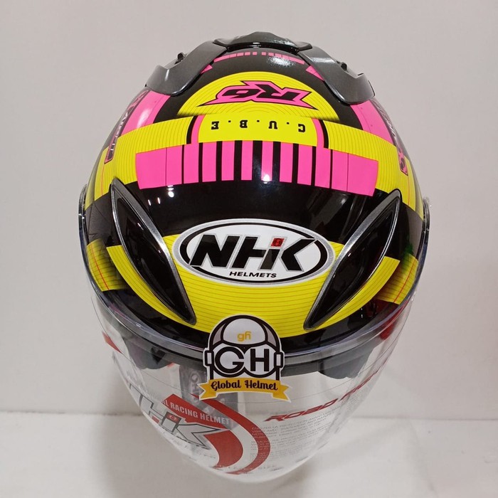 HELM NHK R6 motif CUBE BLACK PINK YELLOW