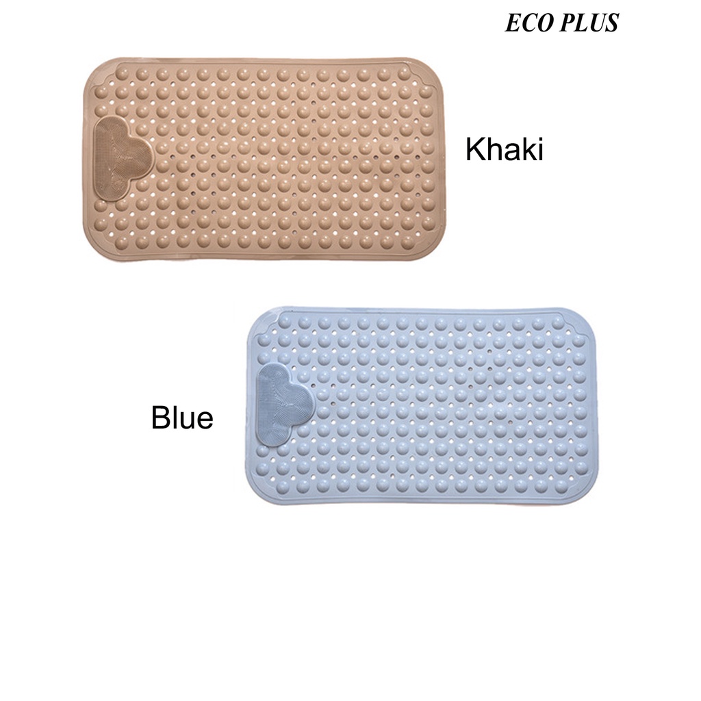 Bathroom Mat PVC Keset Kamar Mandi Anti Slip Persegi Panjang Gosok Kaki With Suction Cup