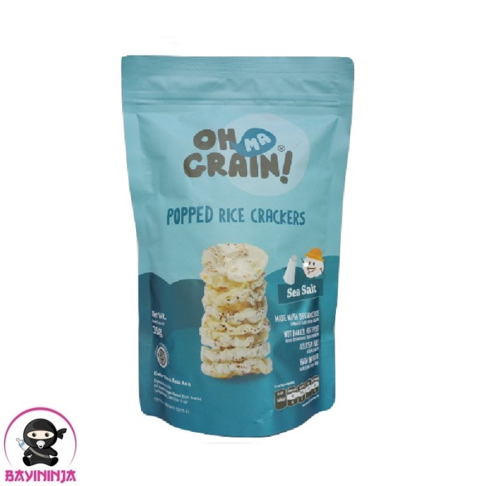 

OH MA GRAIN Popped Rice Crackers Sea Salt 35 g T-Ninjabayi 01