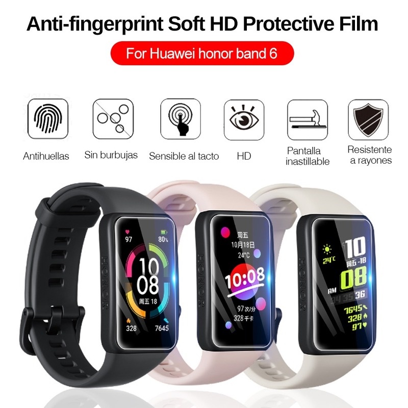 1 / 5pcs Film Pelindung Layar Hydrogel Tpu Lembut Untuk Huawei Honor Band 6 Hd