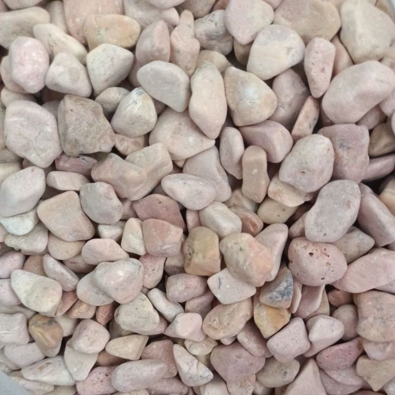 Batu Gravel Oranye 500gram / batu aquascape aquarium / batu taman dan pot