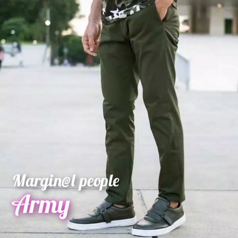 Celana chino panjang dickies army